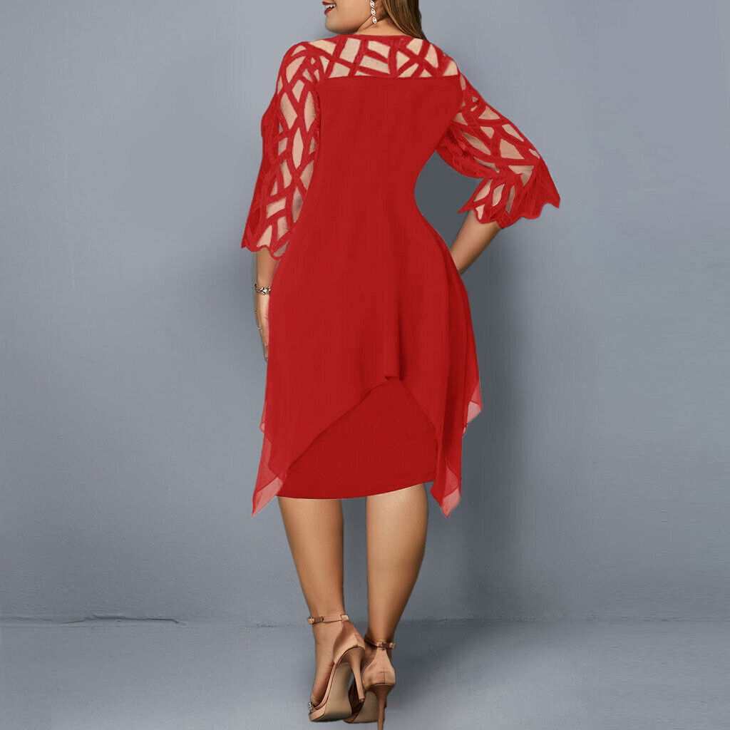 Kirsty | Elegant Plus Size Midi Dress for Modern Women