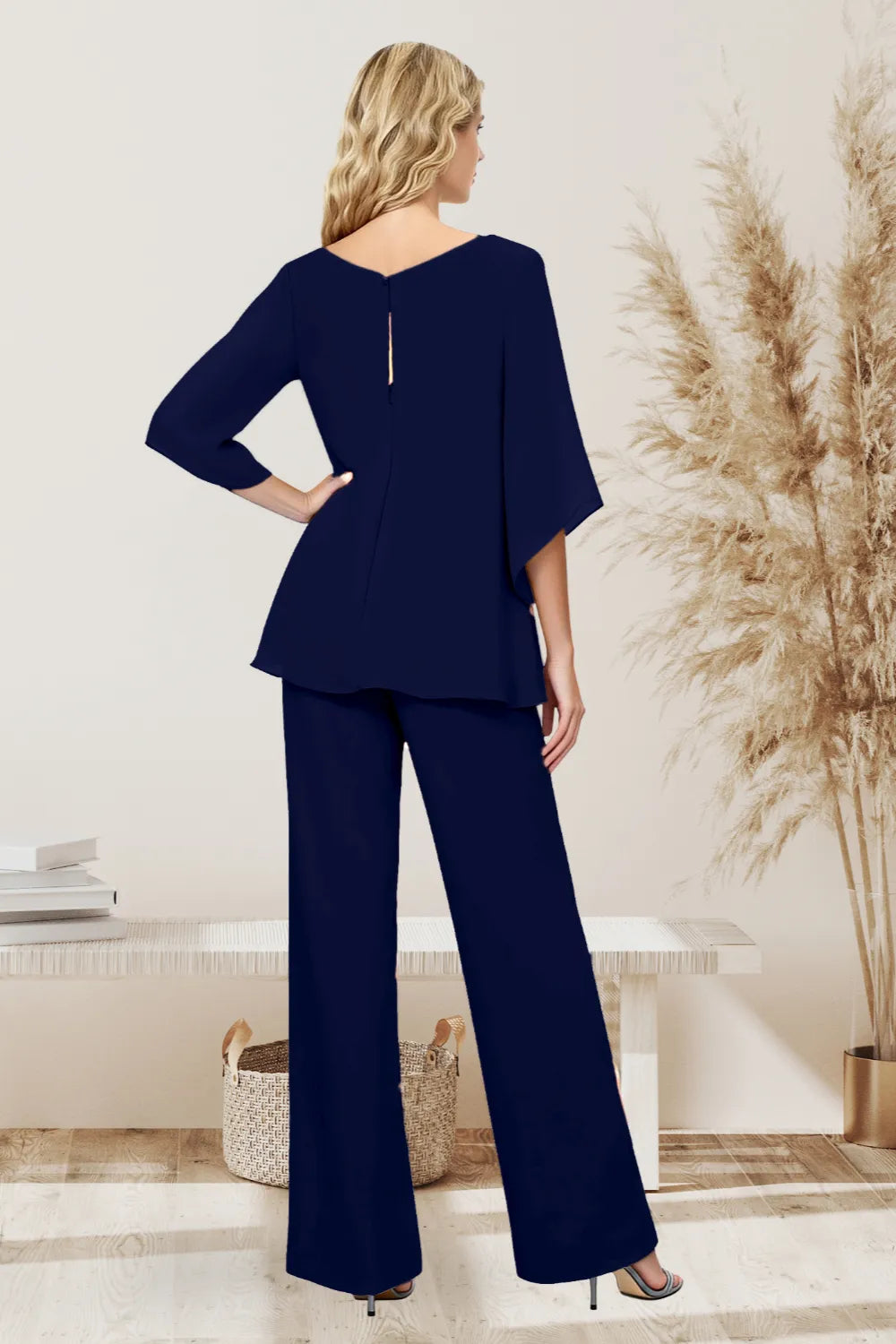 Maribel | Flowing Chiffon Formal Pant Set