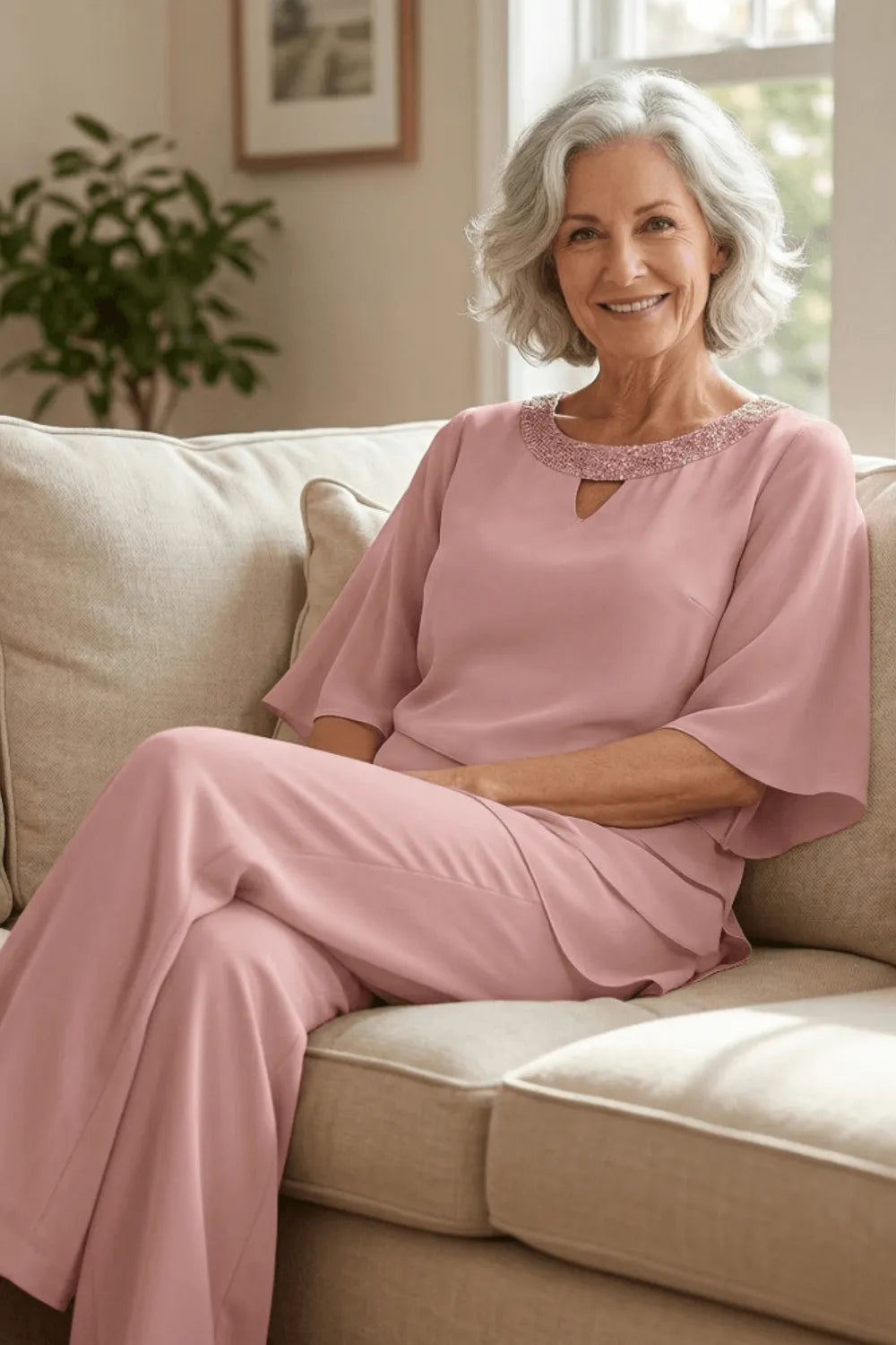 Maribel | Flowing Chiffon Formal Pant Set