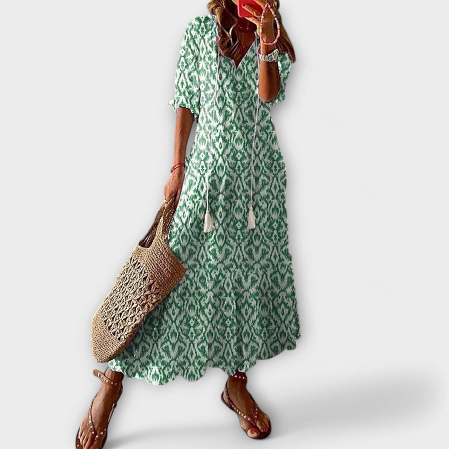 Helga | Elegant Bohemian Maxi Dress