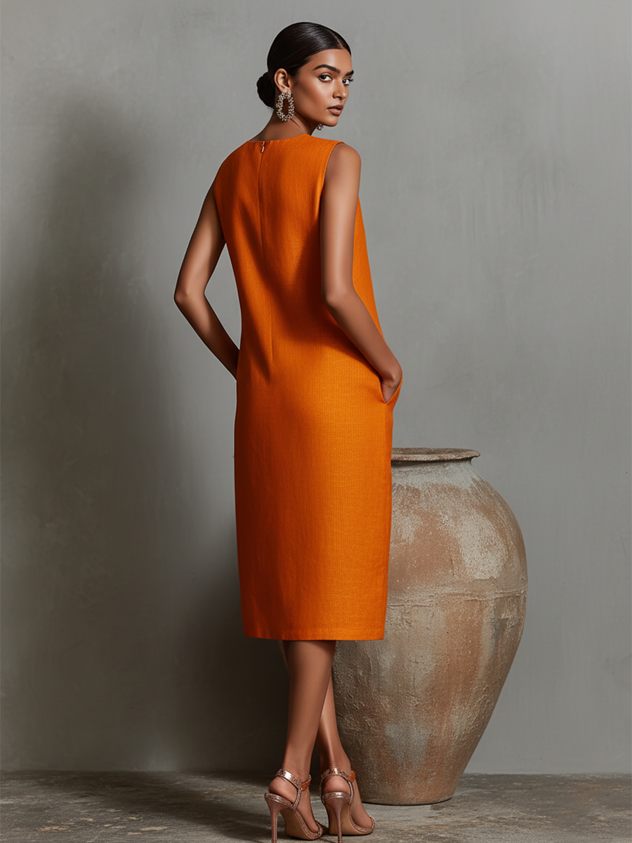 Loredana Midi Dress with Pockets